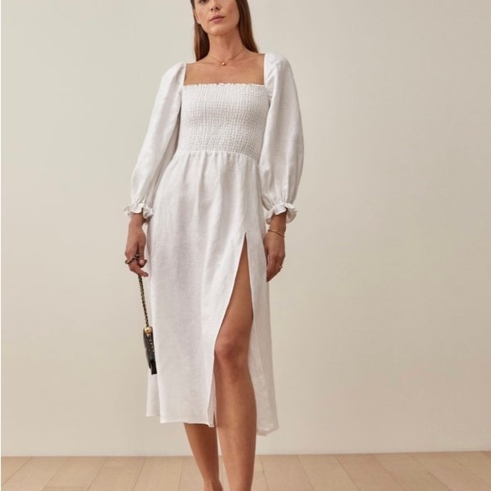 reformation Gitane linen dress new